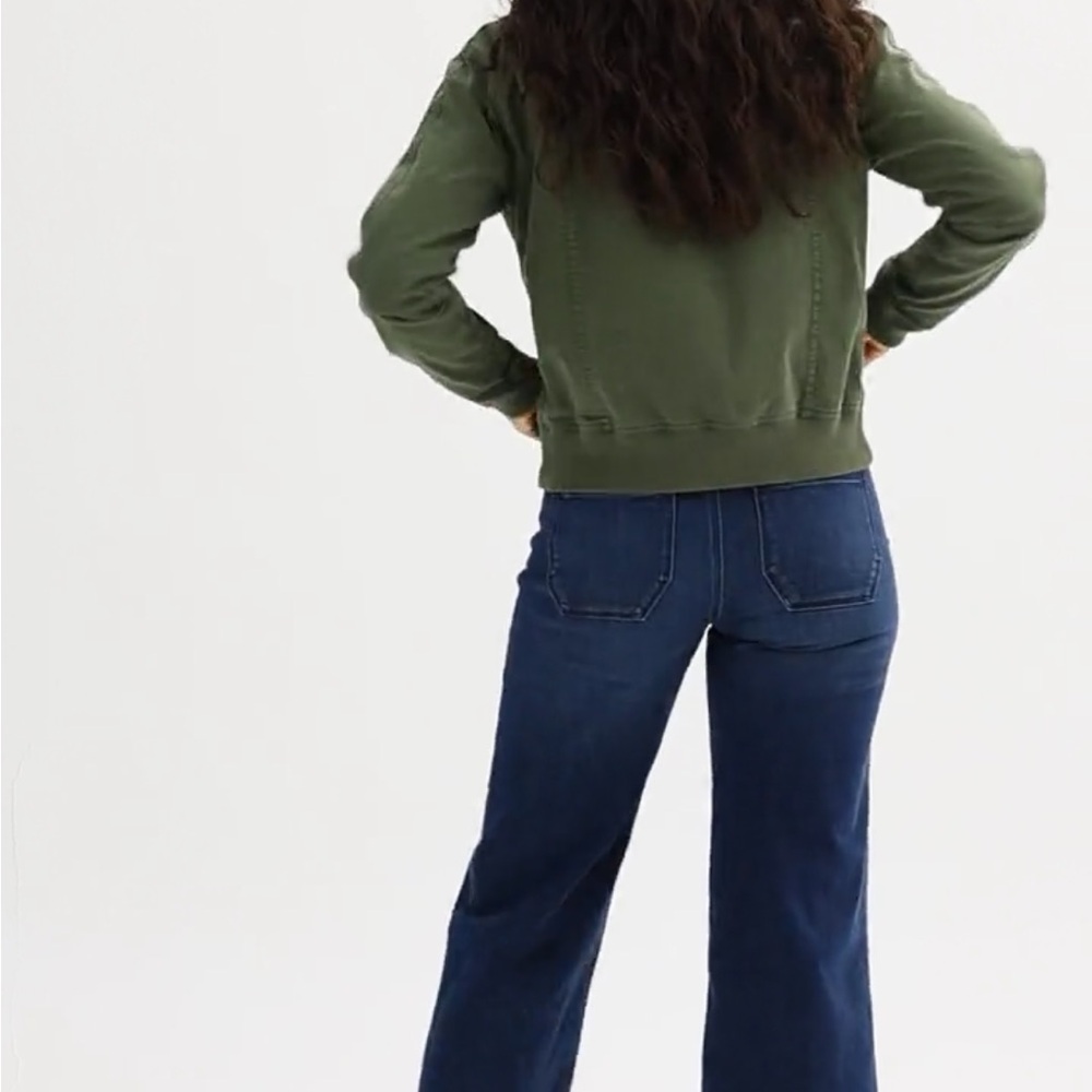 NWT Sonoma Wide-Leg Brown Ankle Pants High Rise - Picture 8 of 9